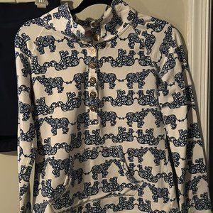 Lilly Pulitzer Captain Popover Pack Your Trunk Elephant Sweatshirt